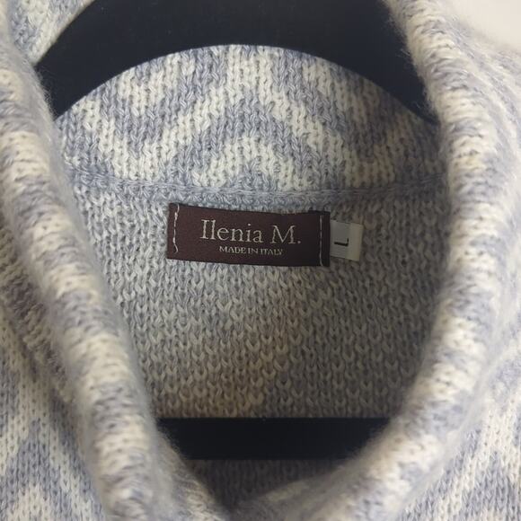 Made in Italy Ilenia M. Wool Blend Midi Sweater Coat/ Cardigan Women's Large - Picture 3 of 15